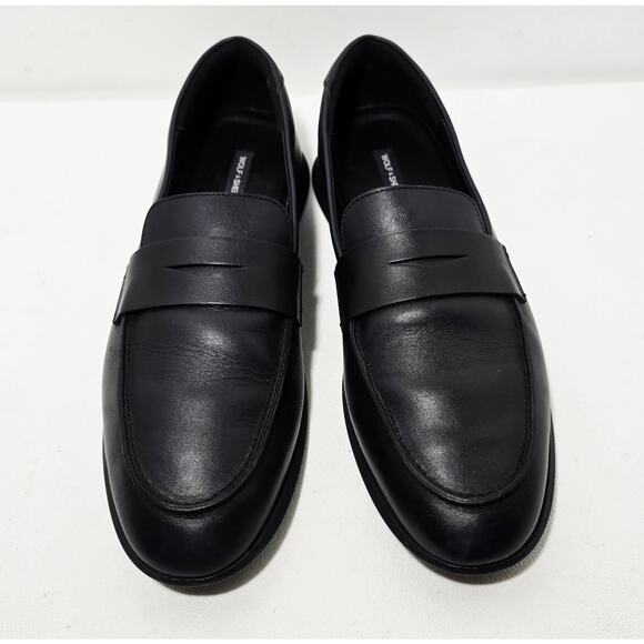 Wolf & Shepherd Coast Men’s Black Leather Penny Loafers Size 11 M Slip On - Picture 2 of 11